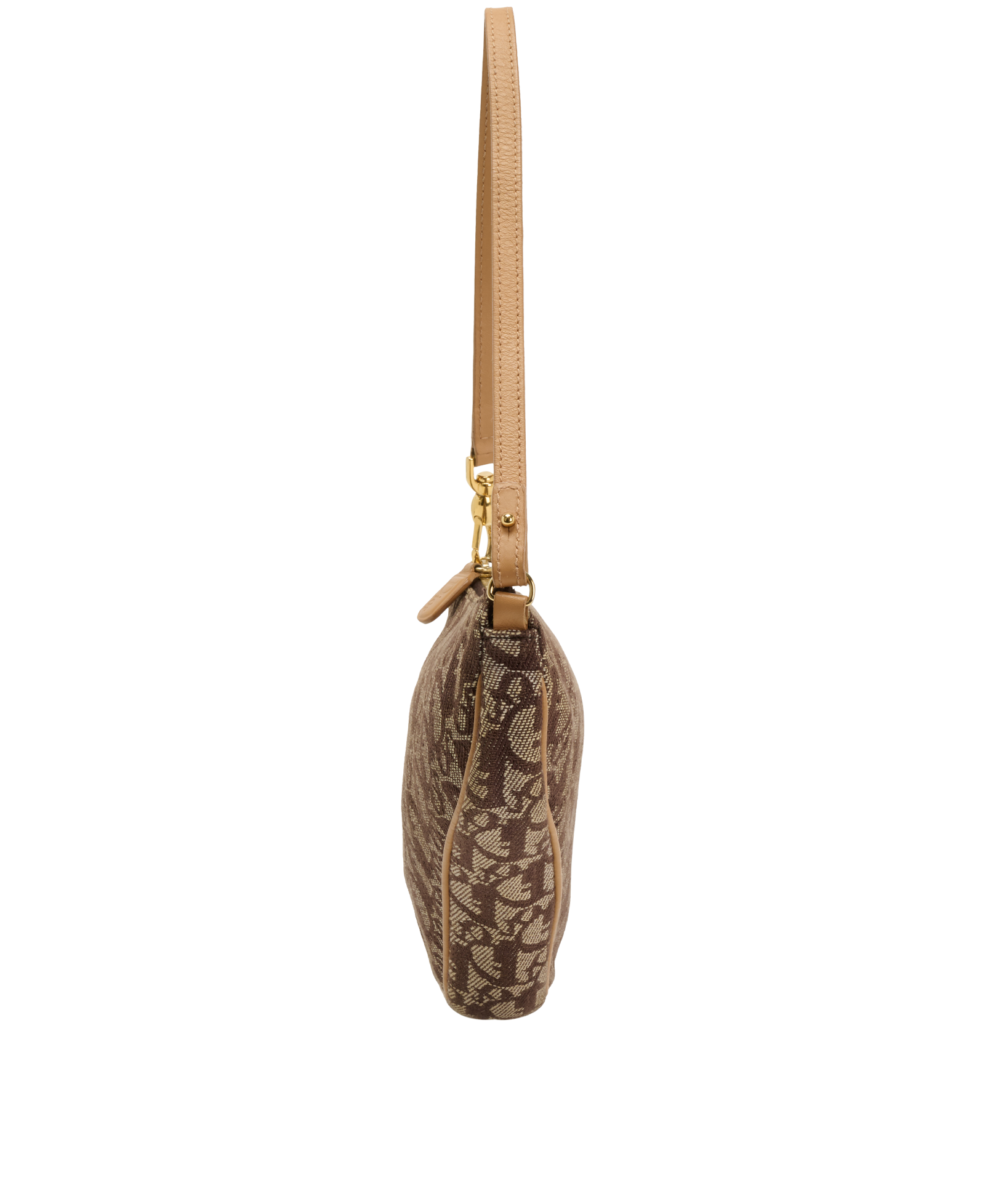 Trotter Saddle Pouch, &pound;695, Handbags, Brown, Canvas, Bottom view